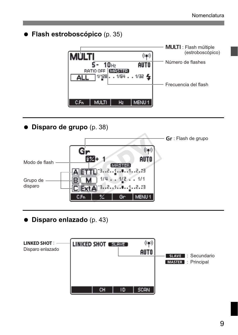 Cop y | Canon Speedlite Transmitter ST-E3-RT User Manual | Page 155 / 220