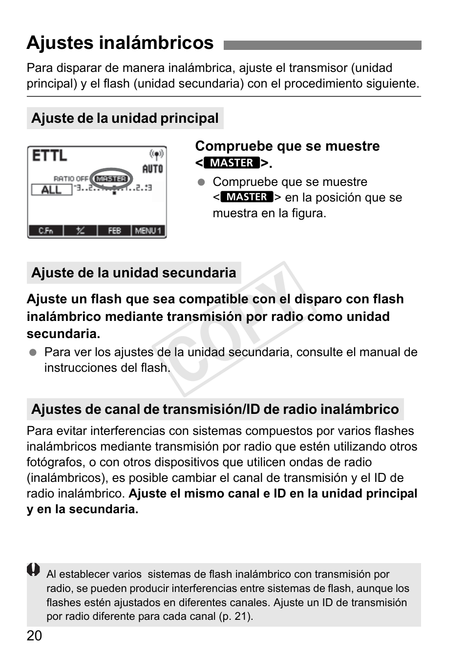 Cop y | Canon Speedlite Transmitter ST-E3-RT User Manual | Page 166 / 220