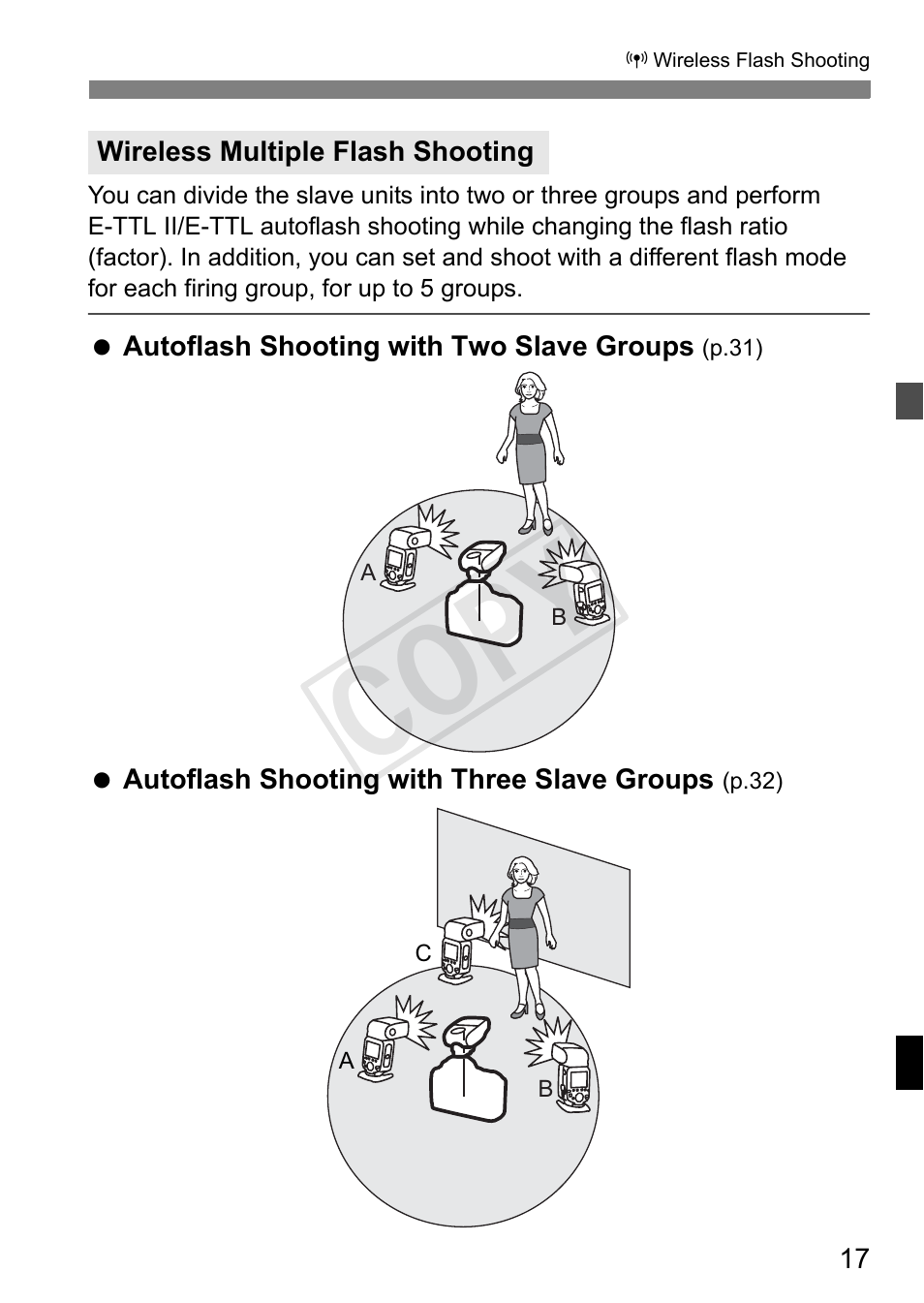 Cop y | Canon Speedlite Transmitter ST-E3-RT User Manual | Page 19 / 220