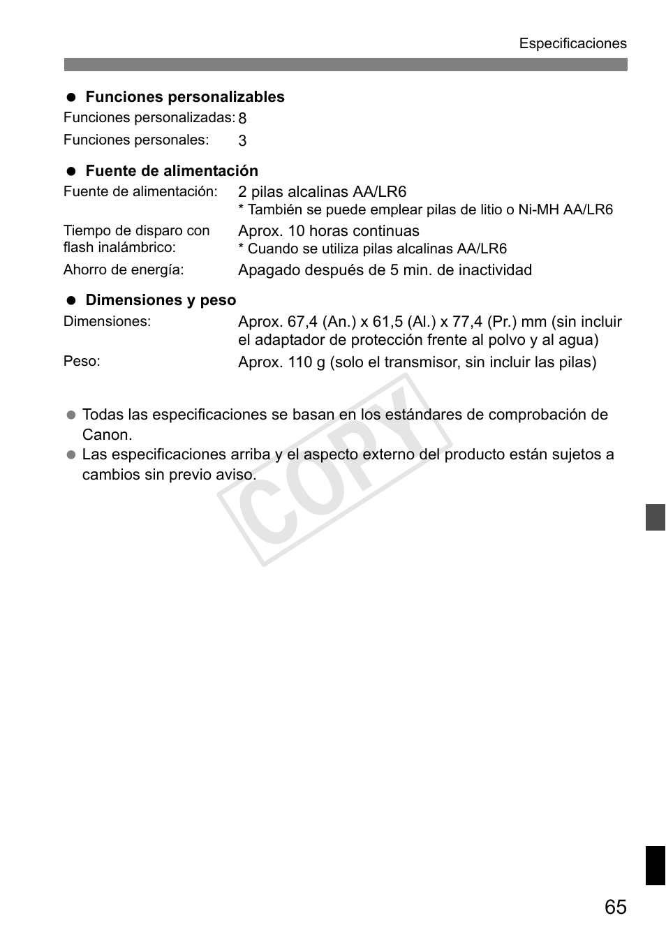 Cop y | Canon Speedlite Transmitter ST-E3-RT User Manual | Page 211 / 220