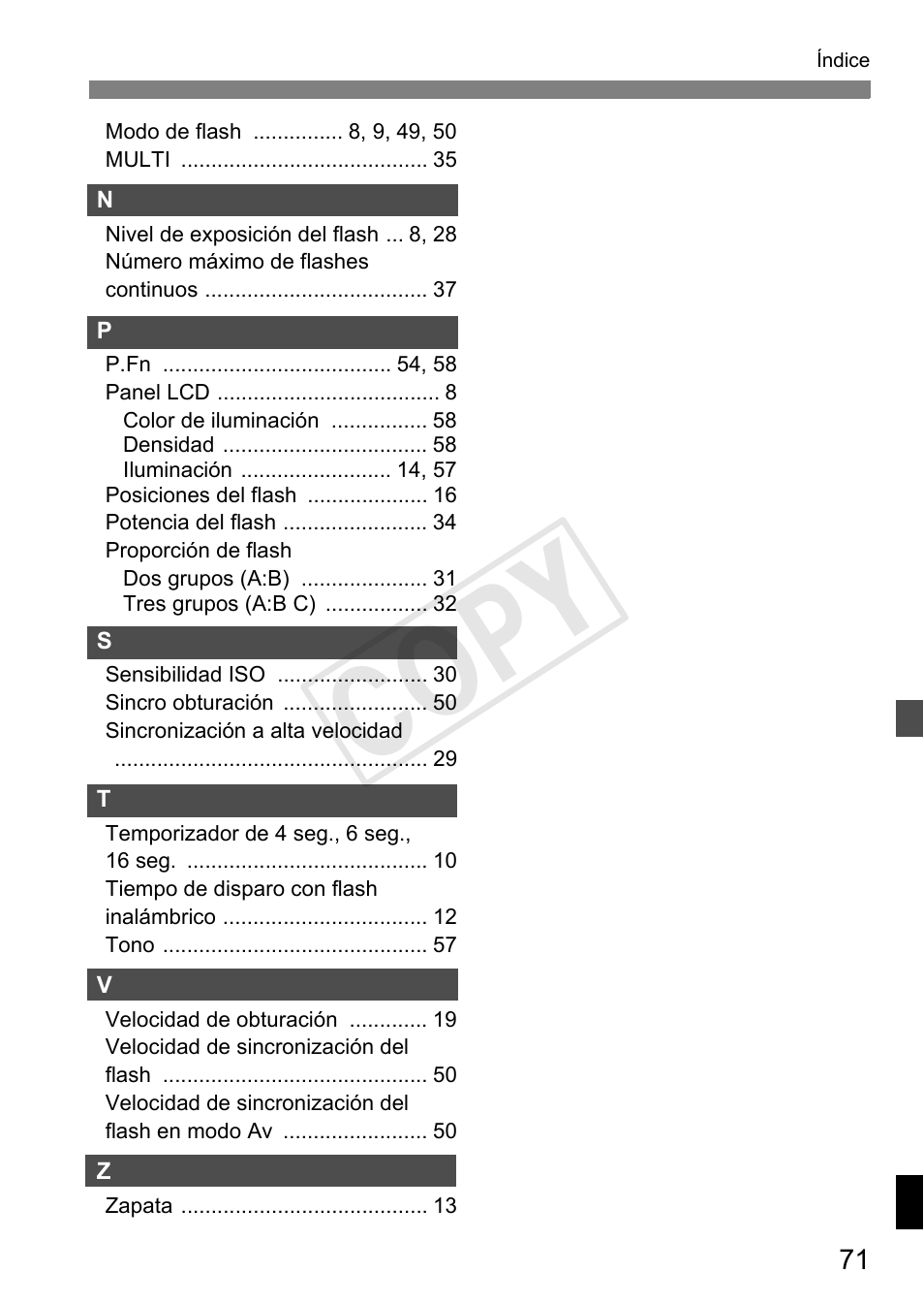 Cop y | Canon Speedlite Transmitter ST-E3-RT User Manual | Page 217 / 220