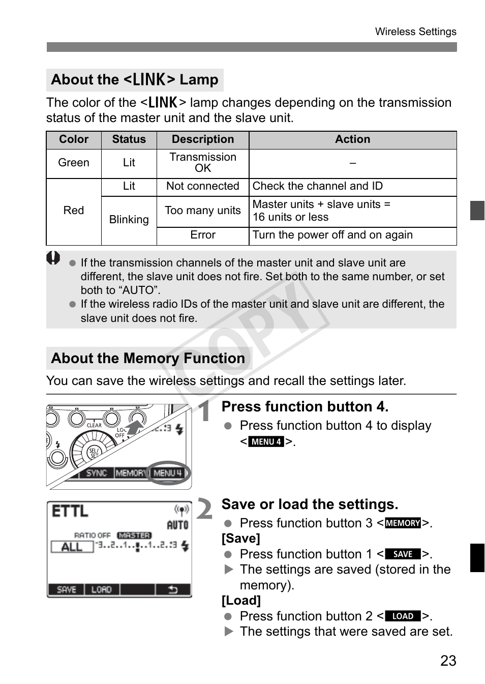 Cop y | Canon Speedlite Transmitter ST-E3-RT User Manual | Page 25 / 220