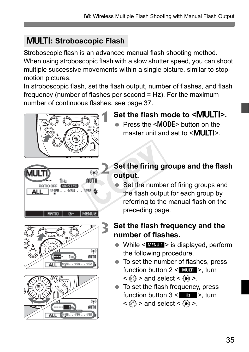 Cop y | Canon Speedlite Transmitter ST-E3-RT User Manual | Page 37 / 220