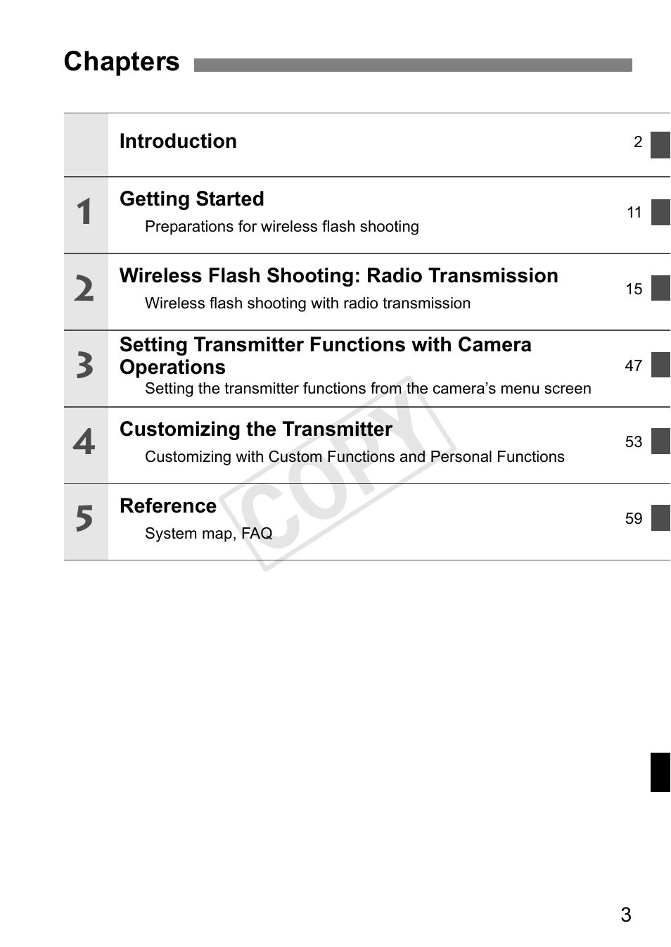 Cop y | Canon Speedlite Transmitter ST-E3-RT User Manual | Page 5 / 220