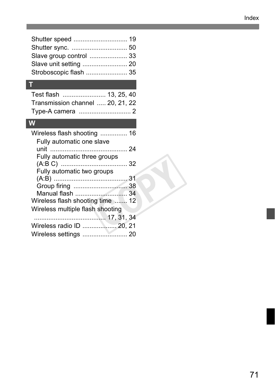 Cop y | Canon Speedlite Transmitter ST-E3-RT User Manual | Page 73 / 220