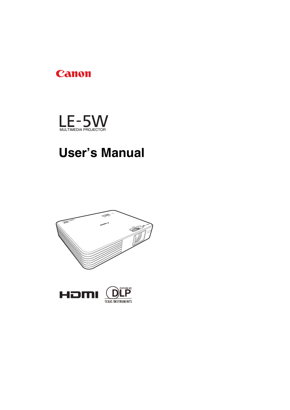 Canon LE-5W User Manual | 104 pages