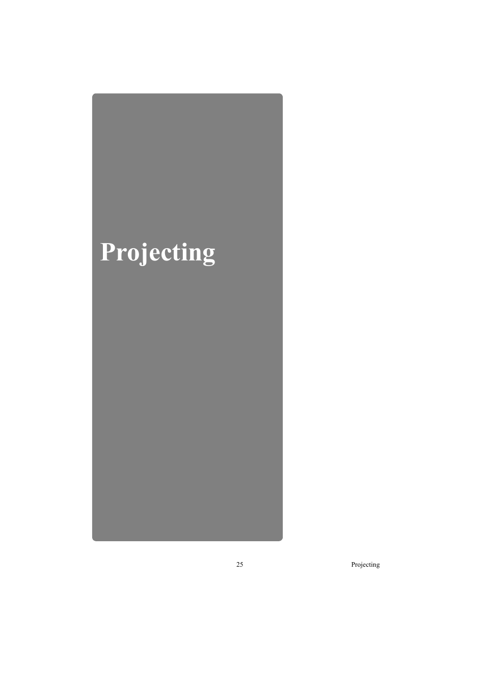 Projecting | Canon LE-5W User Manual | Page 25 / 104