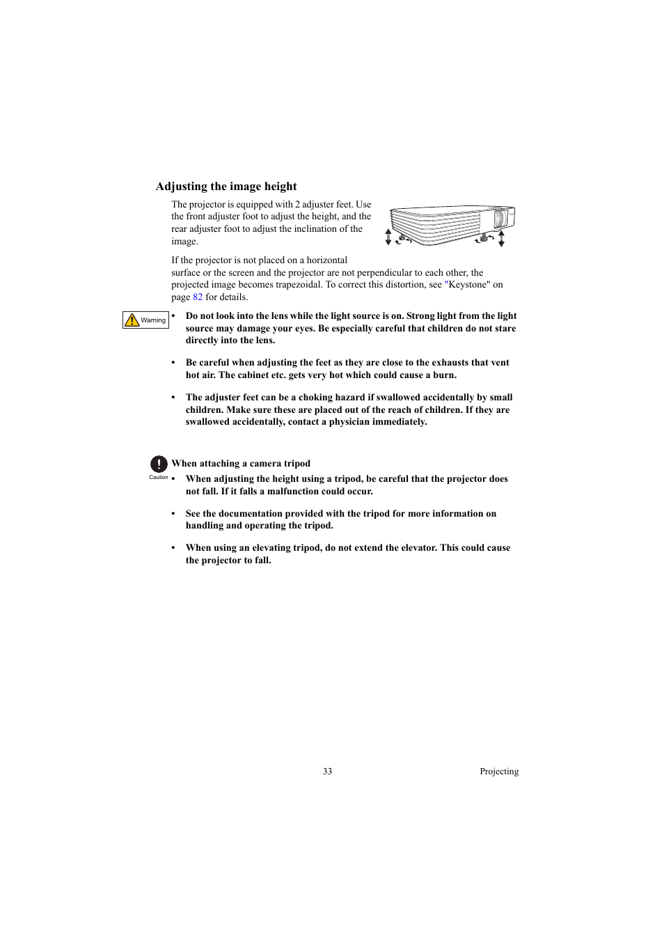 Adjusting the image height | Canon LE-5W User Manual | Page 33 / 104