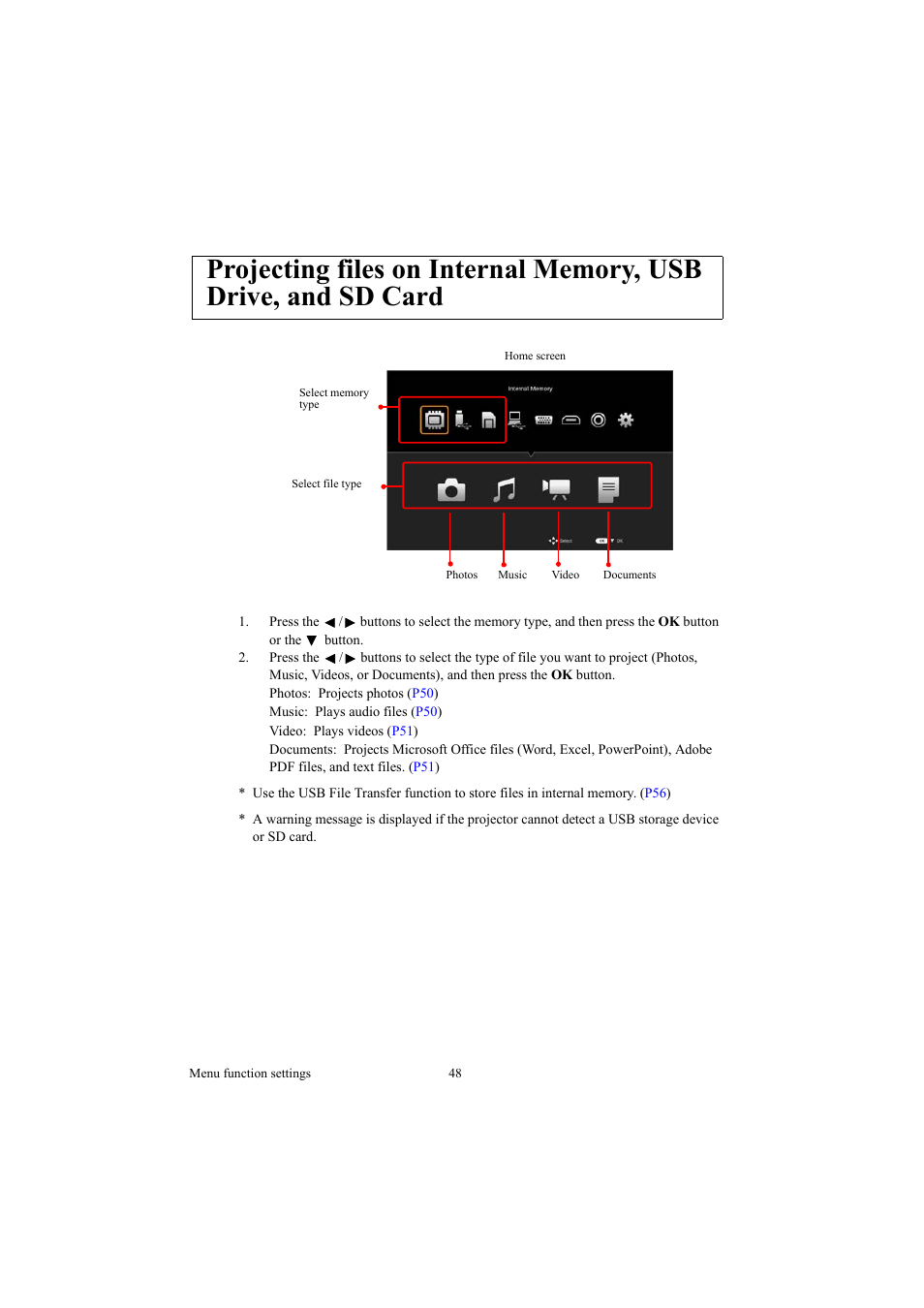 Memory | Canon LE-5W User Manual | Page 48 / 104