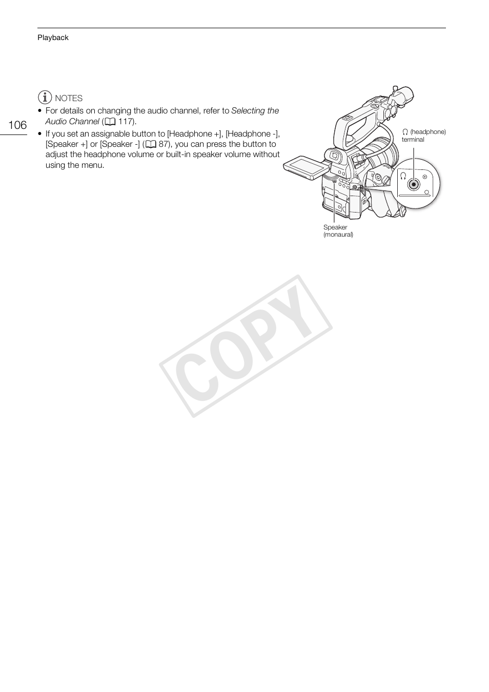 Cop y | Canon EOS C100 User Manual | Page 106 / 166