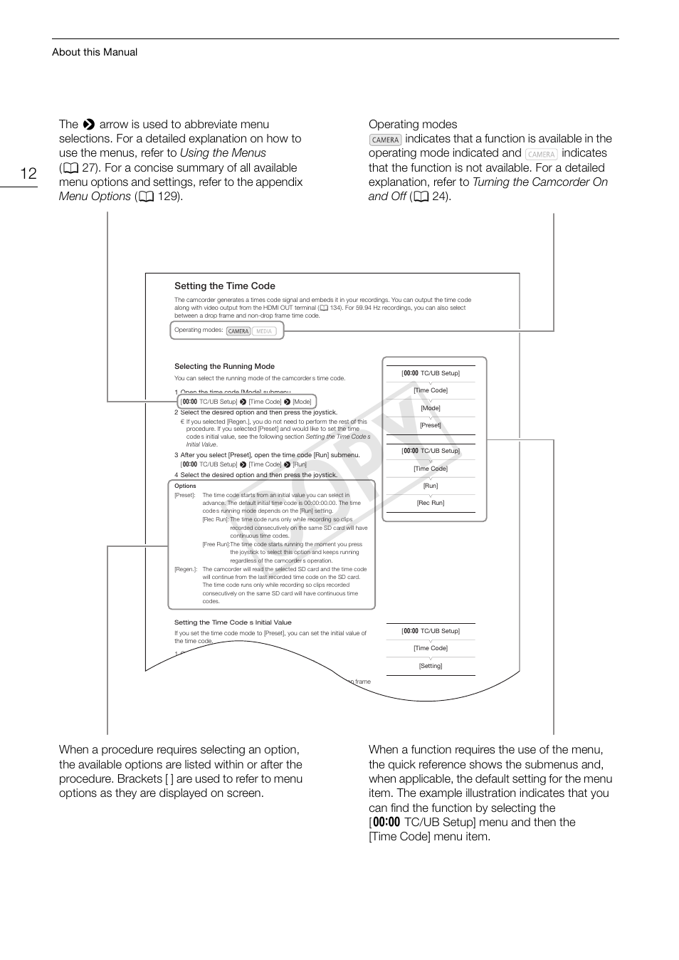 Cop y | Canon EOS C100 User Manual | Page 12 / 166