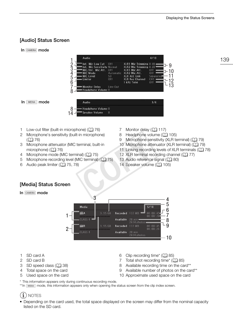 Cop y | Canon EOS C100 User Manual | Page 139 / 166
