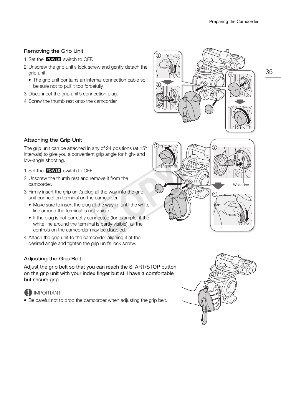 Cop y | Canon EOS C100 User Manual | Page 35 / 166
