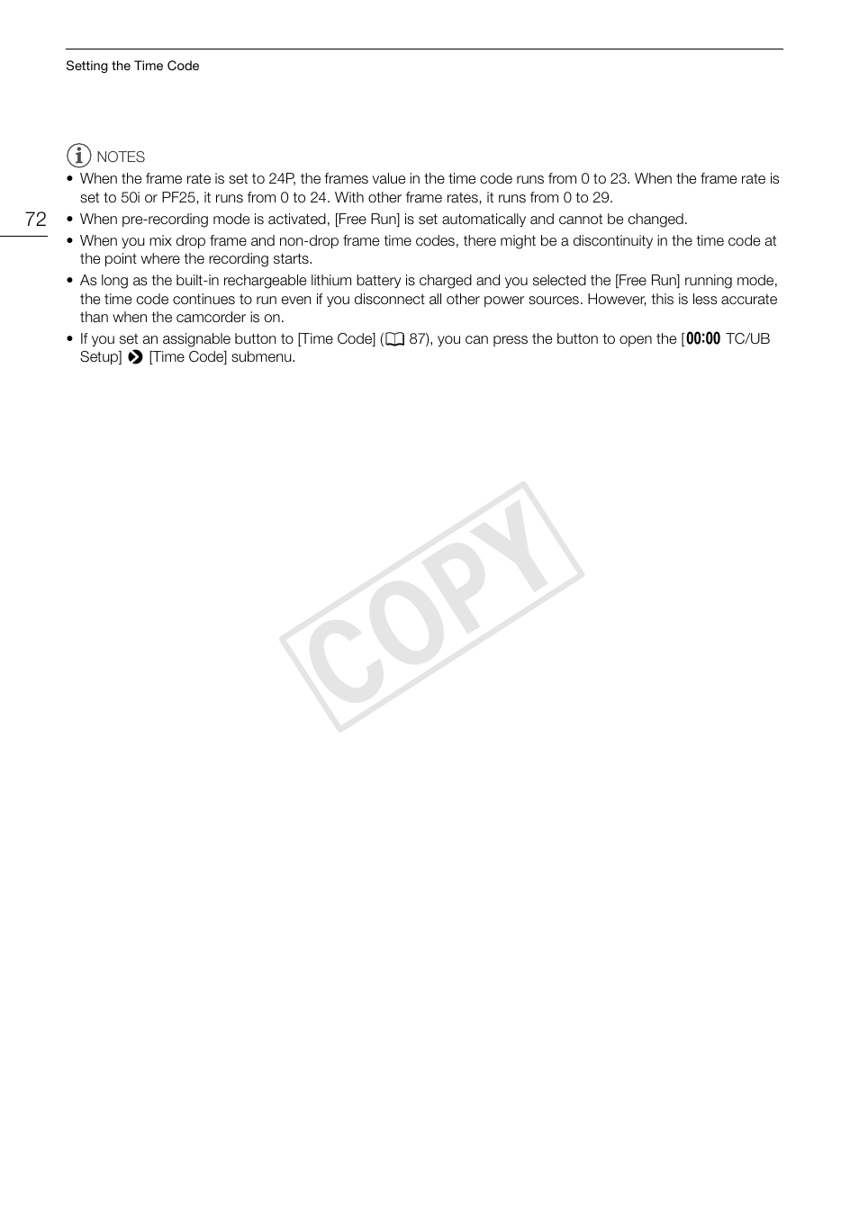 Cop y | Canon EOS C100 User Manual | Page 72 / 166