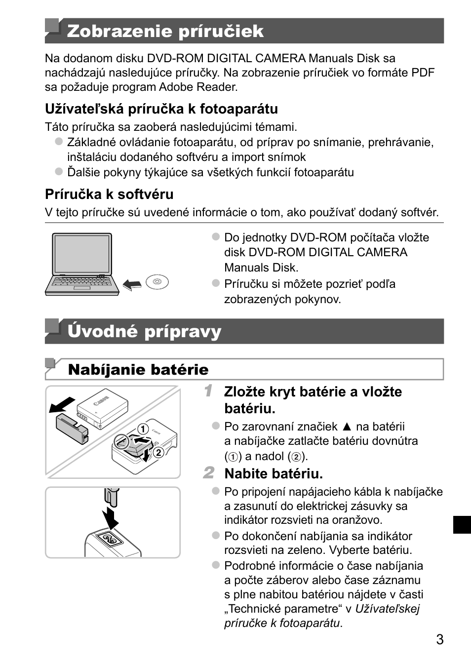 Zobrazenie príručiek, Úvodné prípravy | Canon PowerShot SX50 HS User Manual | Page 107 / 146