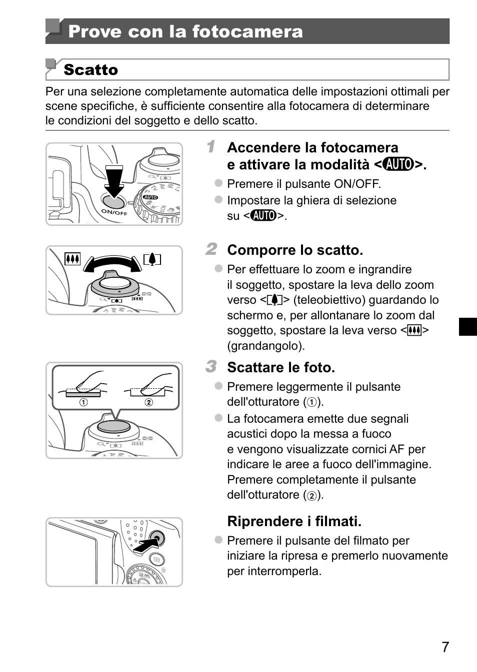 Prove con la fotocamera | Canon PowerShot SX50 HS User Manual | Page 39 / 146