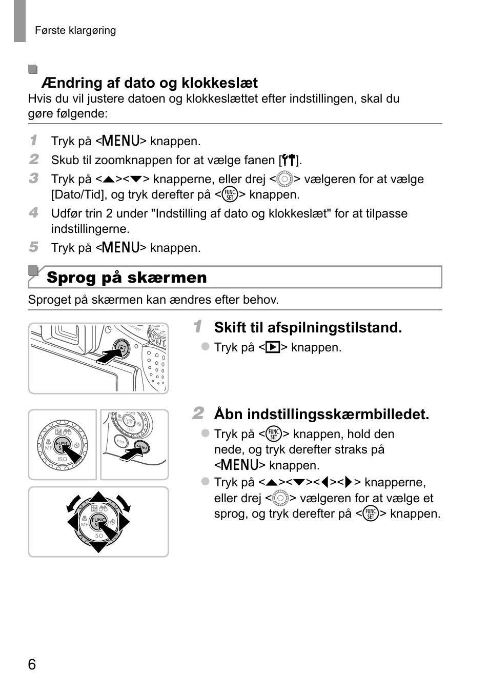 Sprog på skærmen | Canon PowerShot SX50 HS User Manual | Page 62 / 146