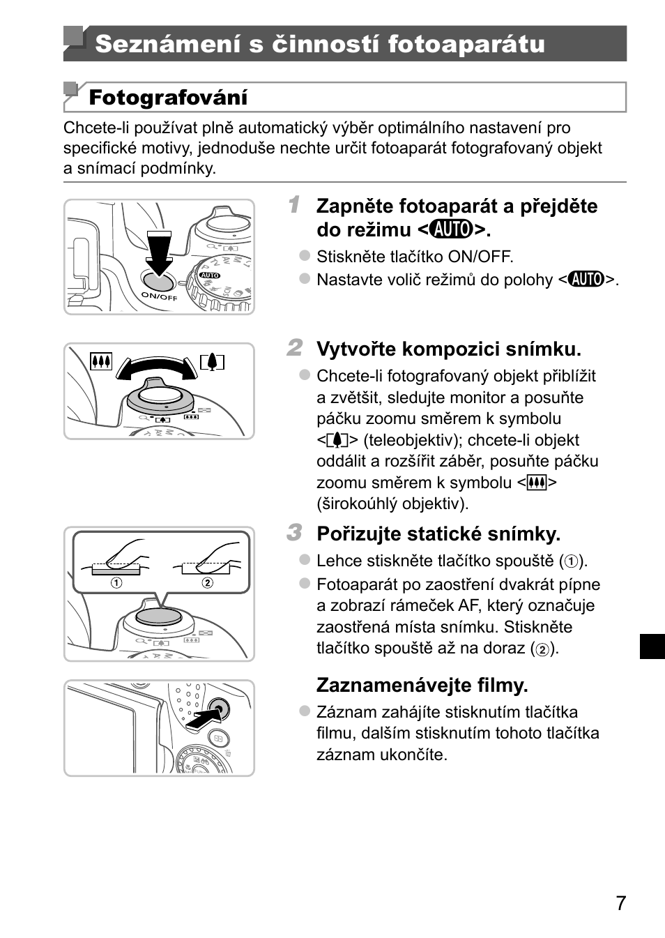 Seznámení s činností fotoaparátu | Canon PowerShot SX50 HS User Manual | Page 87 / 146