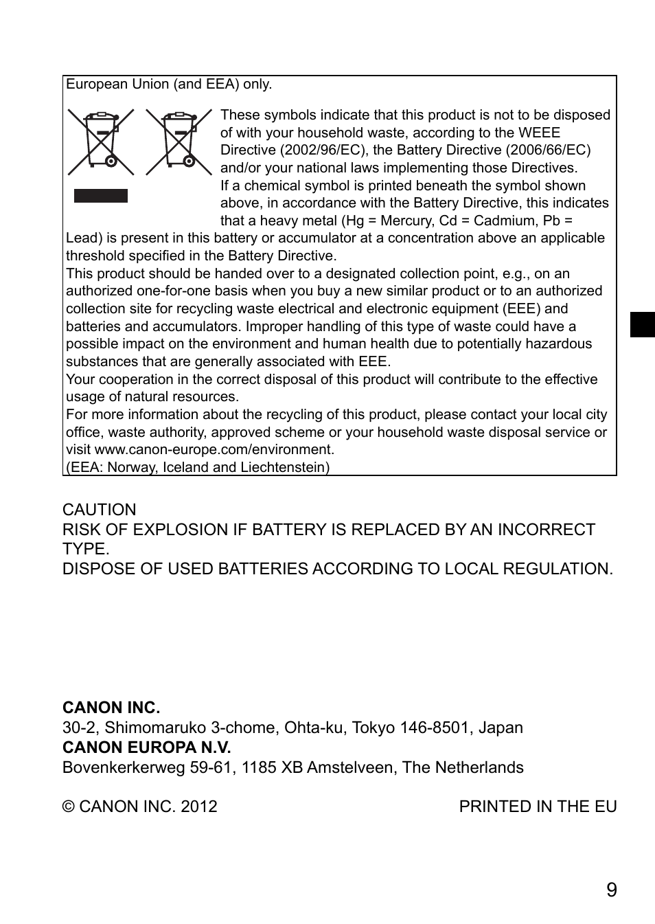 Canon PowerShot SX50 HS User Manual | Page 9 / 146