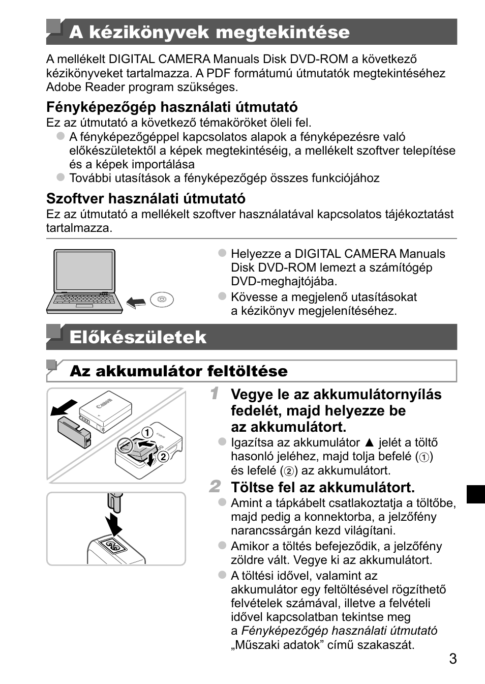 A kézikönyvek megtekintése, Előkészületek | Canon PowerShot SX50 HS User Manual | Page 91 / 146