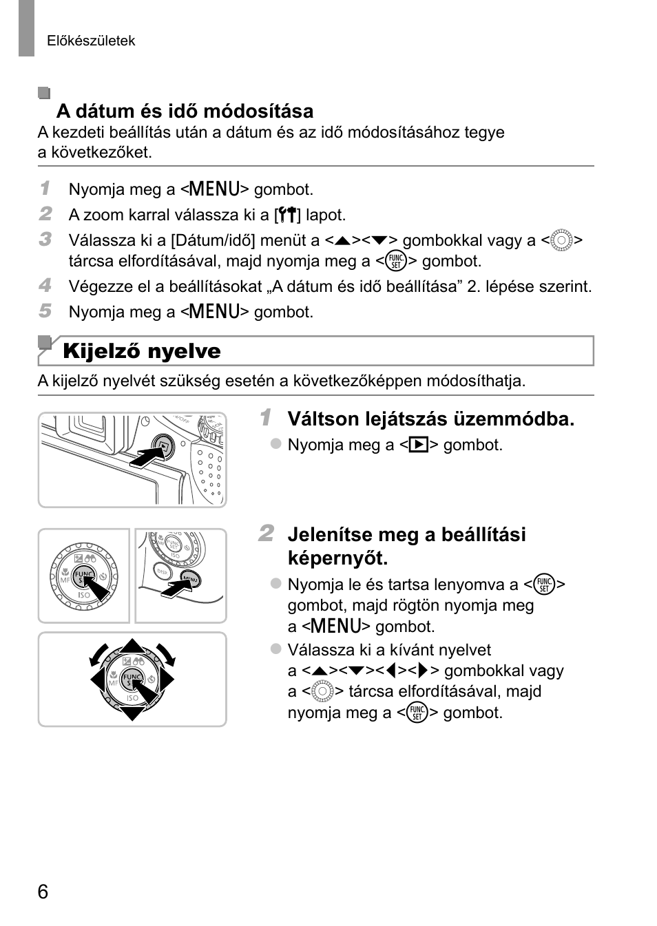 Kijelző nyelve | Canon PowerShot SX50 HS User Manual | Page 94 / 146