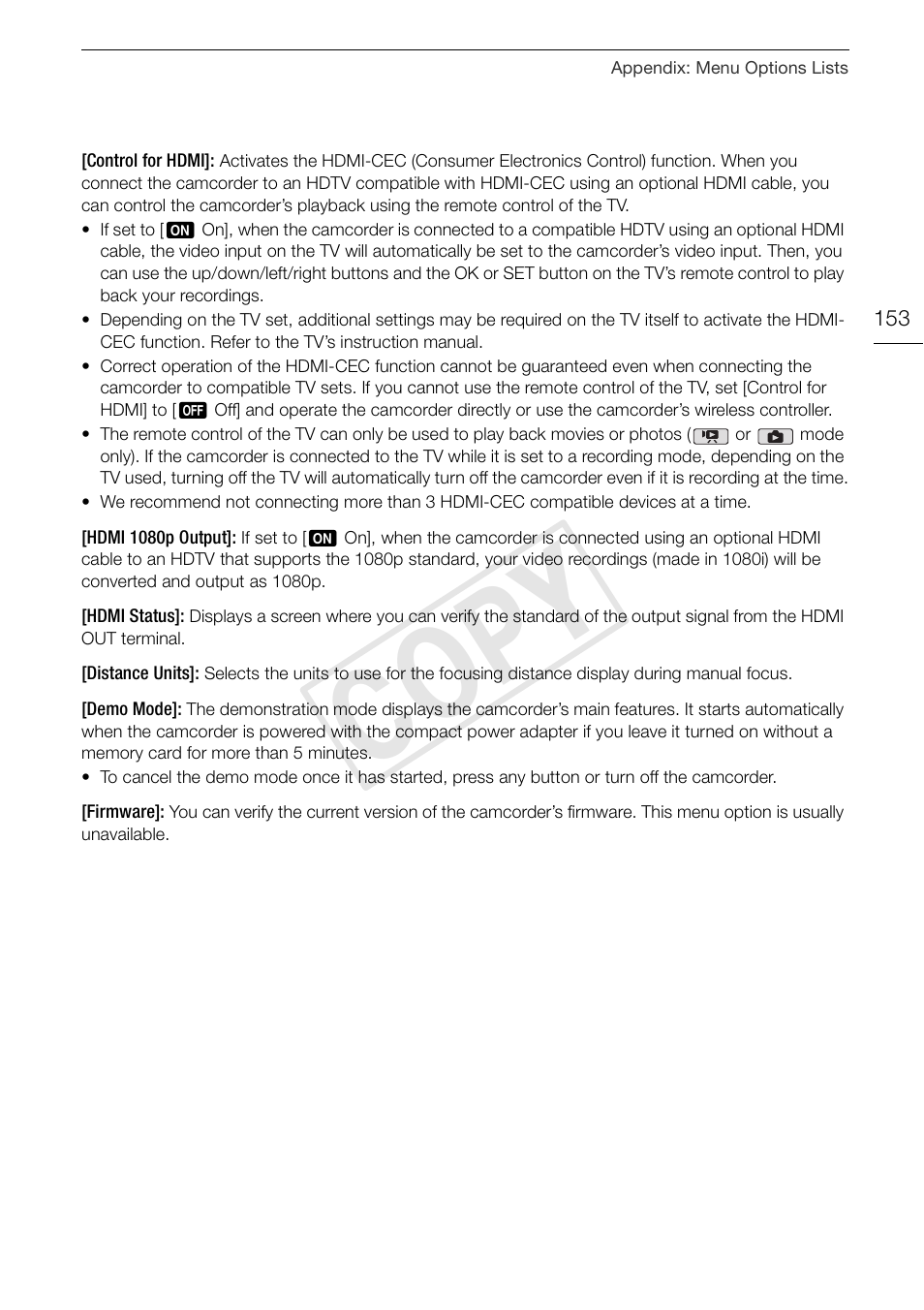 Cop y | Canon XA10 User Manual | Page 153 / 187