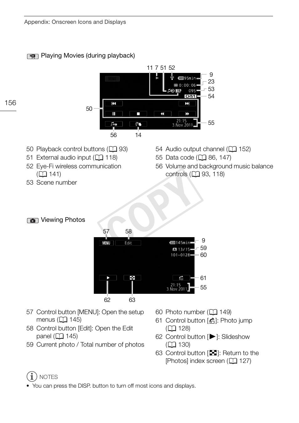 Cop y | Canon XA10 User Manual | Page 156 / 187