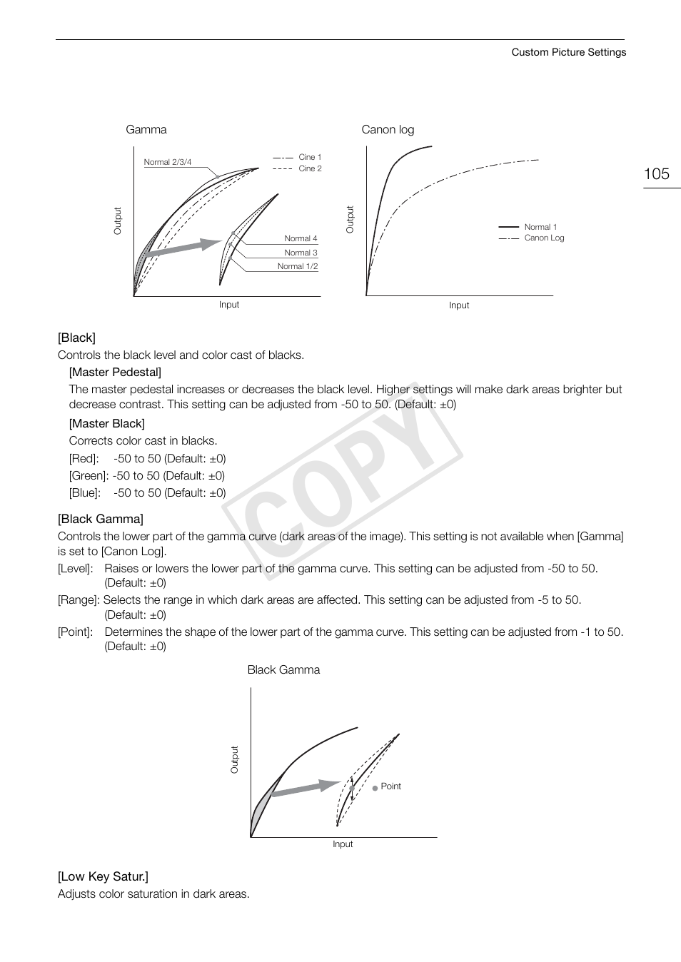 Cop y | Canon EOS C300 User Manual | Page 105 / 186