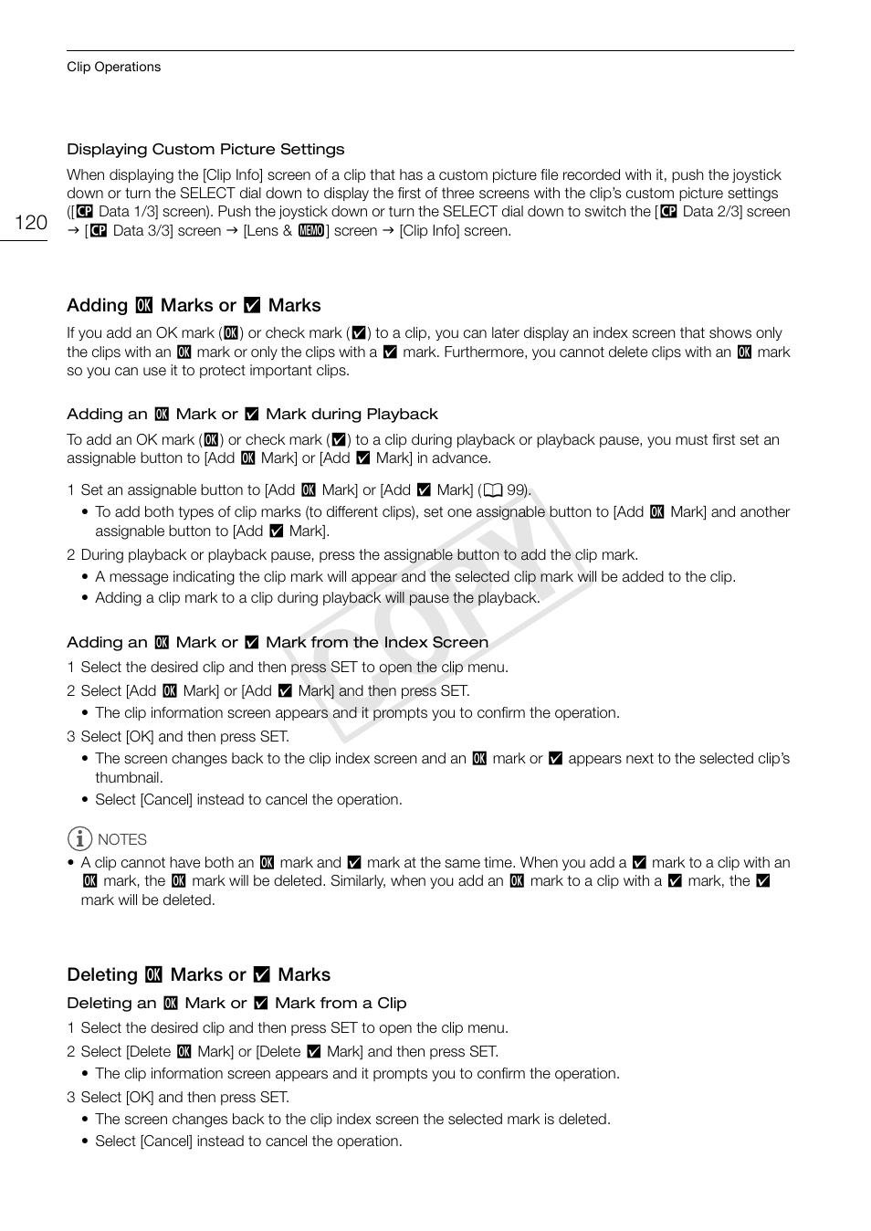 Cop y | Canon EOS C300 User Manual | Page 120 / 186