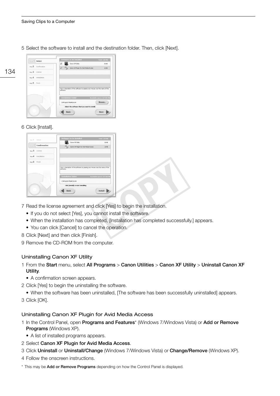 Cop y | Canon EOS C300 User Manual | Page 134 / 186