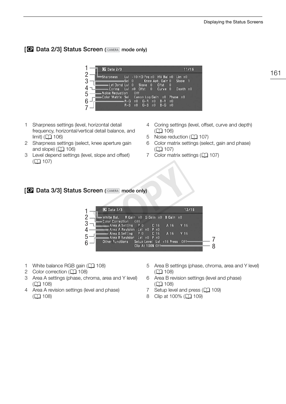 Cop y | Canon EOS C300 User Manual | Page 161 / 186