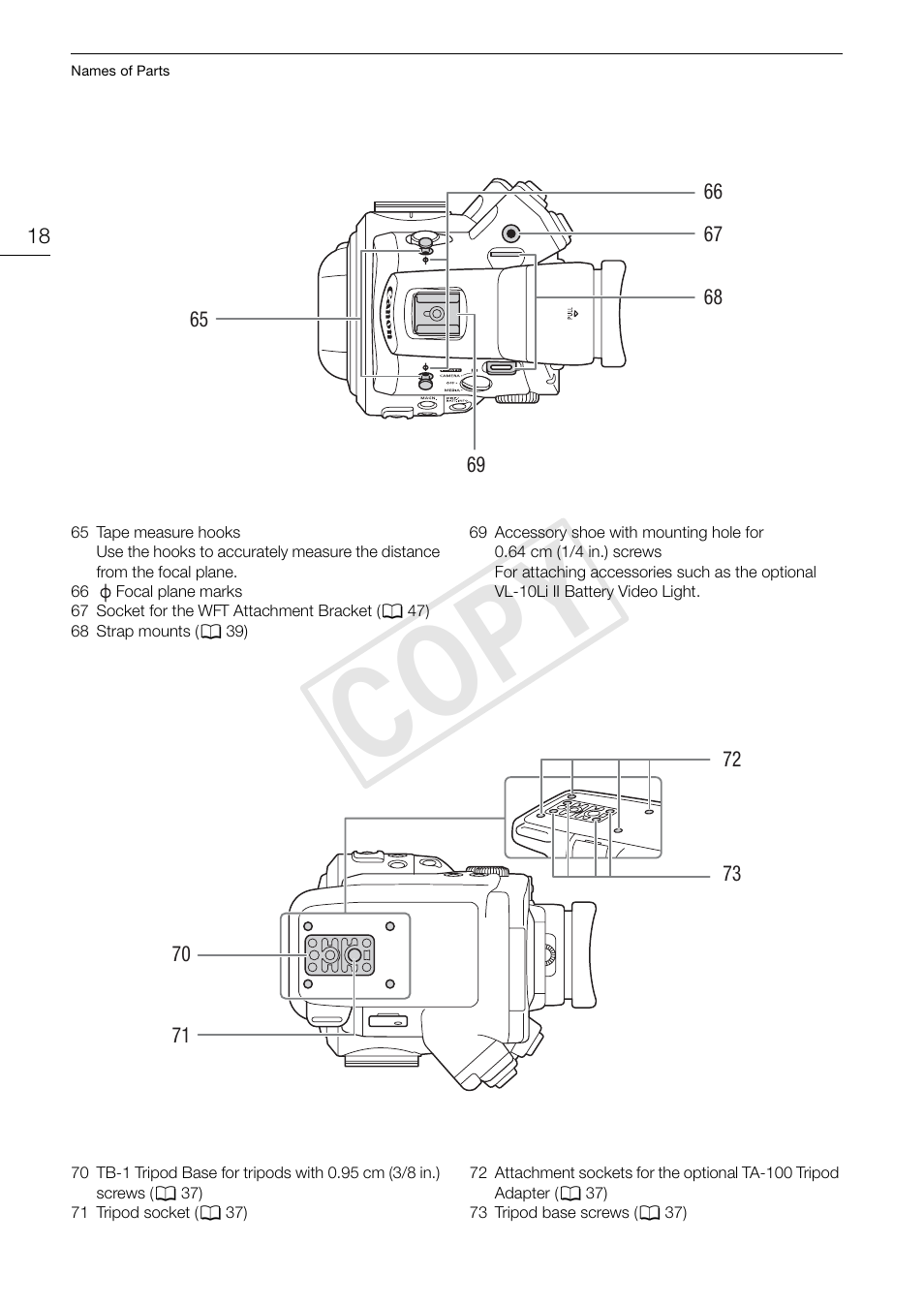 Cop y | Canon EOS C300 User Manual | Page 18 / 186