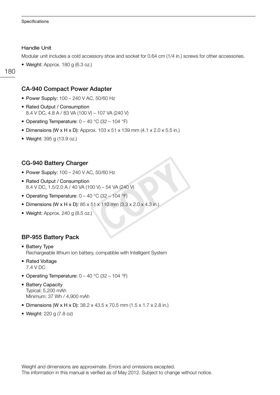 Cop y | Canon EOS C300 User Manual | Page 180 / 186