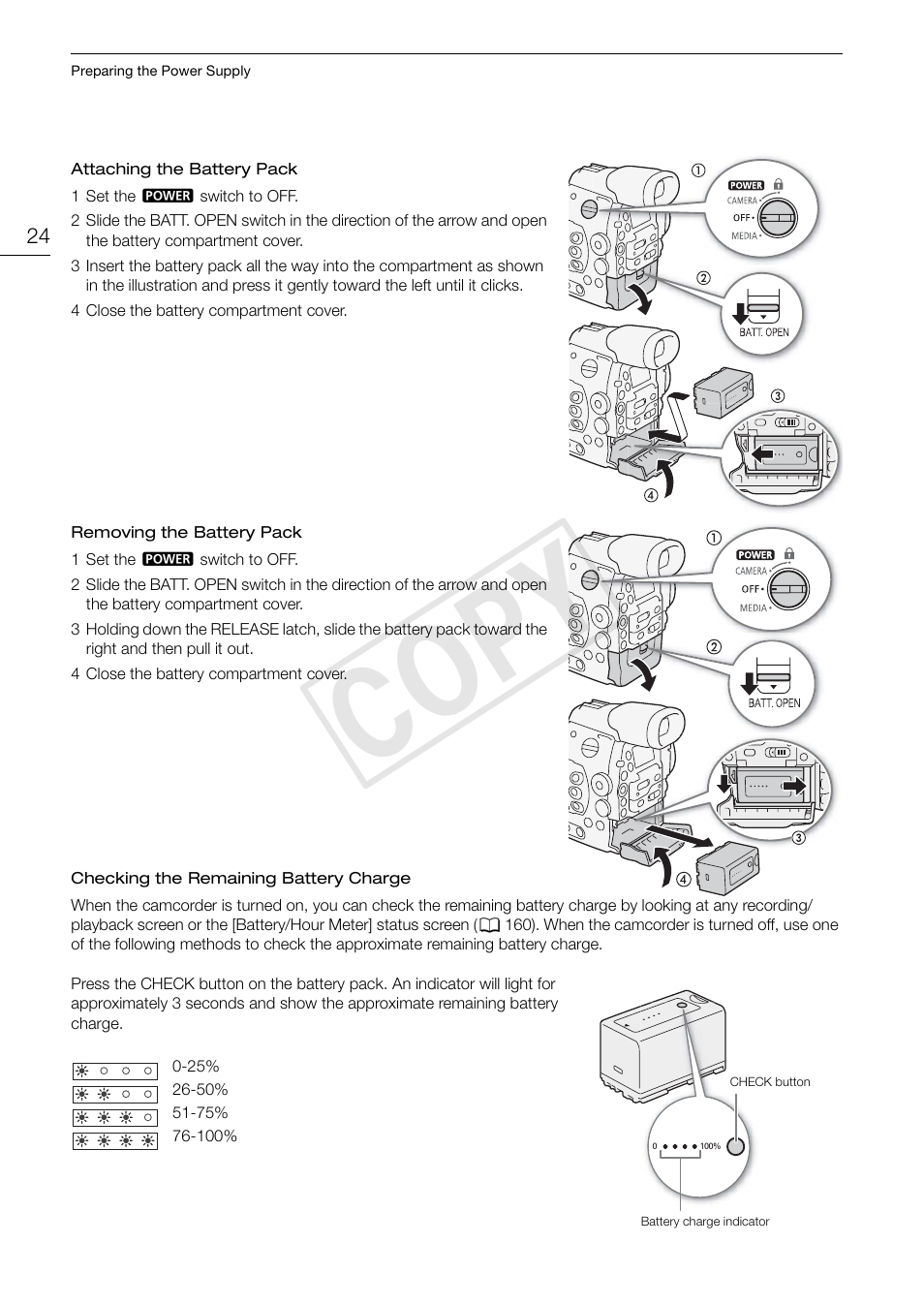 Cop y | Canon EOS C300 User Manual | Page 24 / 186