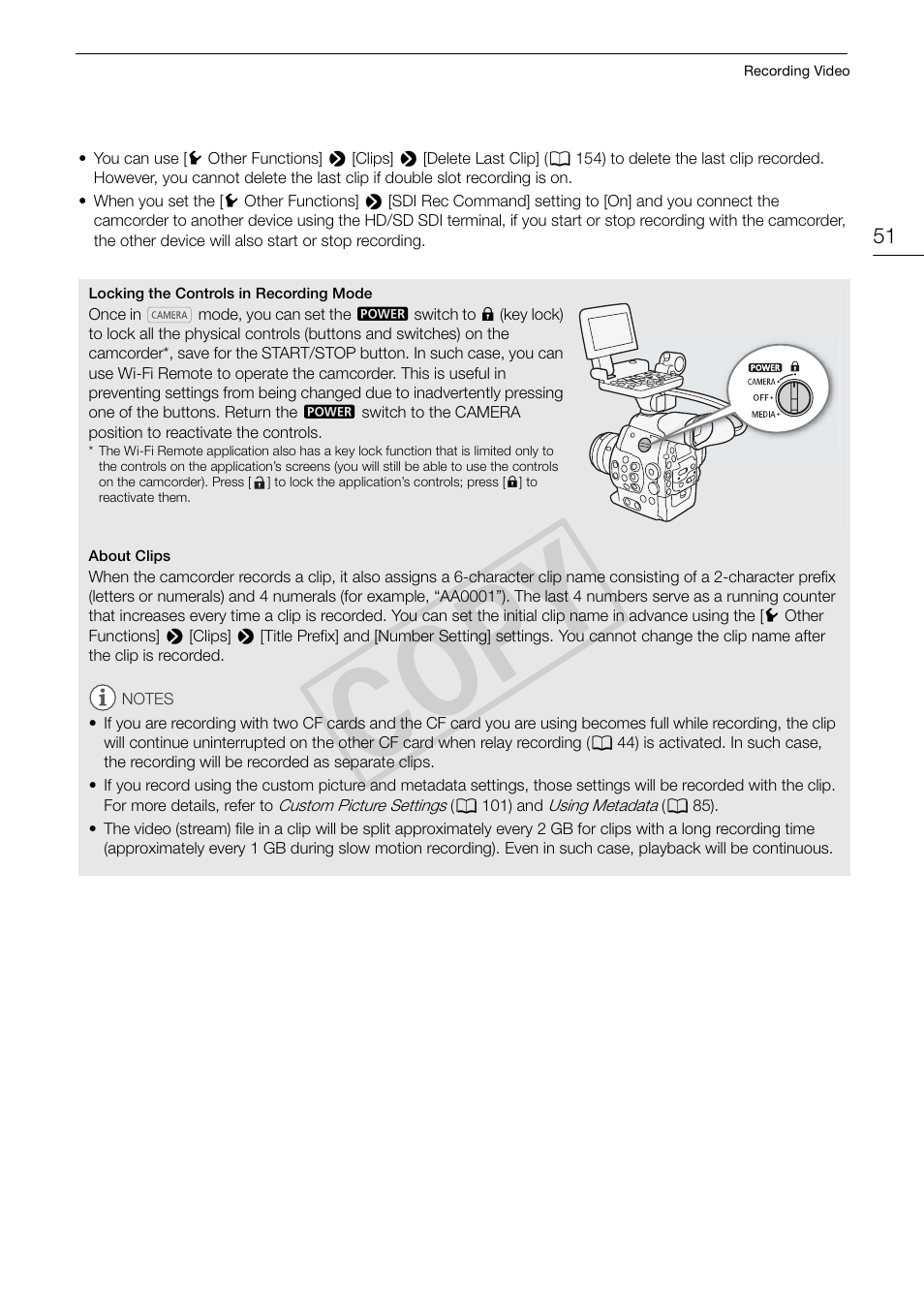 Cop y | Canon EOS C300 User Manual | Page 51 / 186