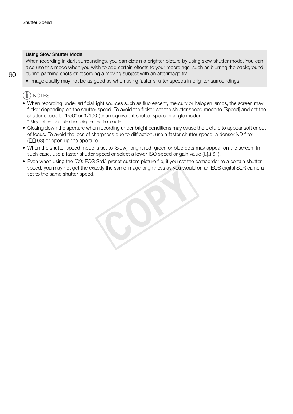 Cop y | Canon EOS C300 User Manual | Page 60 / 186