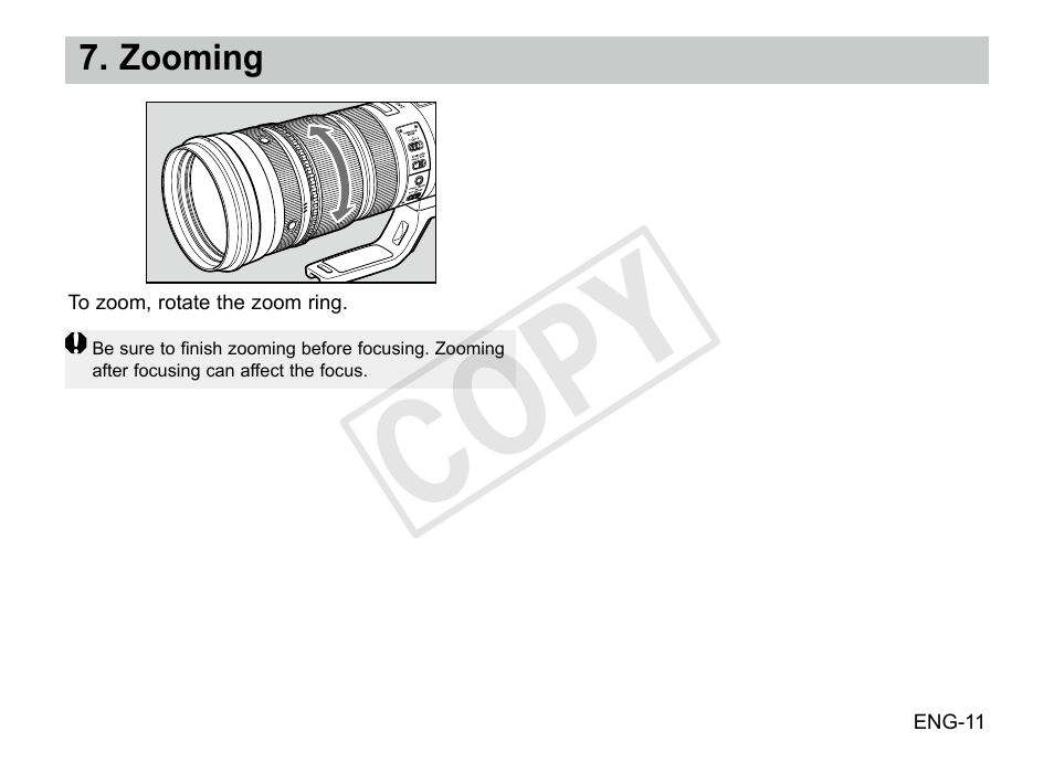 Cop y | Canon EF 200-400mm f4L IS USM Extender 1.4x User Manual | Page 12 / 29