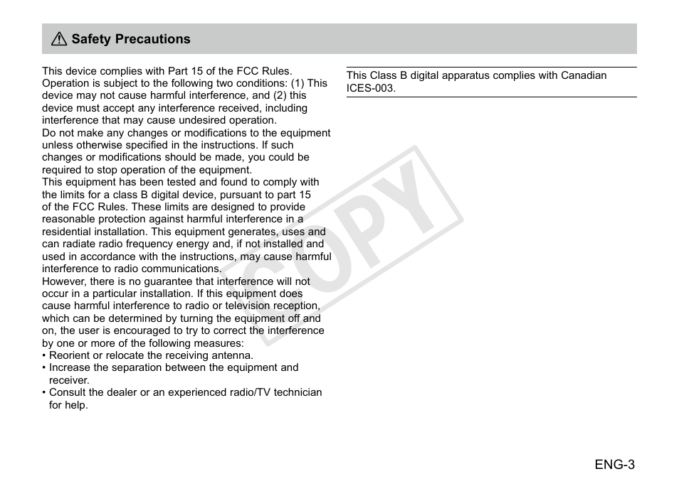 Cop y | Canon EF 200-400mm f4L IS USM Extender 1.4x User Manual | Page 4 / 29