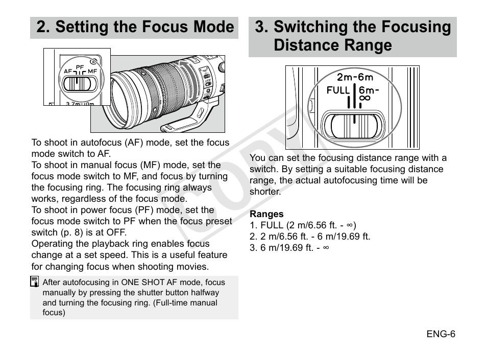 Cop y | Canon EF 200-400mm f4L IS USM Extender 1.4x User Manual | Page 7 / 29