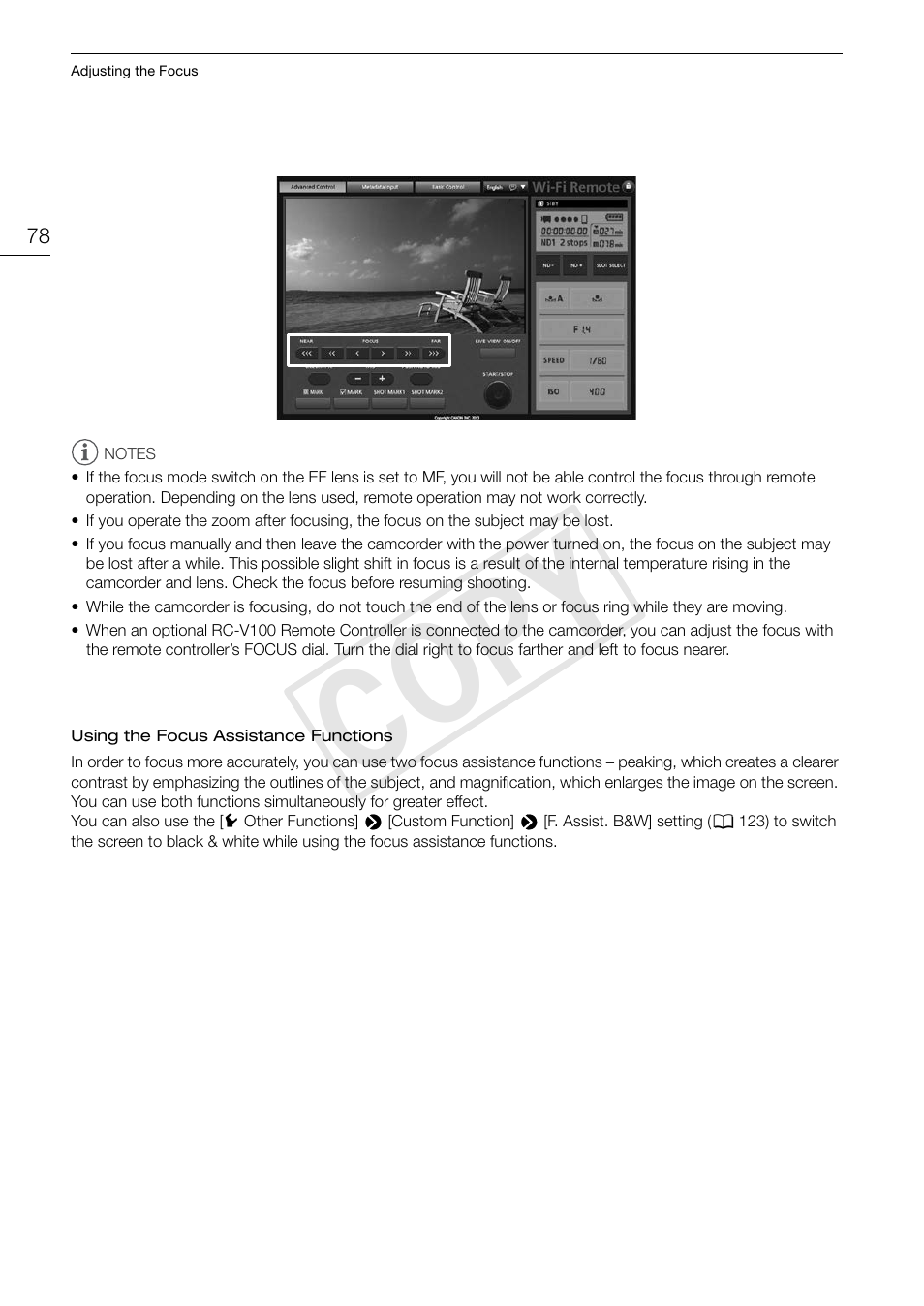 Cop y | Canon EOS C300 PL User Manual | Page 78 / 194