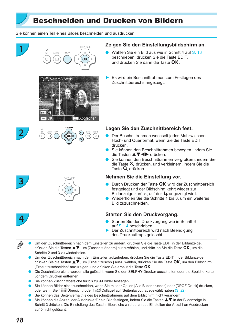 Beschneiden und drucken von bildern | Canon SELPHY CP900 User Manual | Page 131 / 514