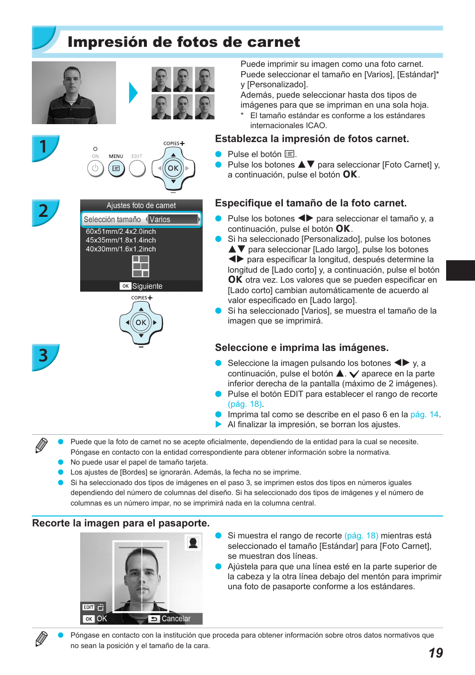 Impresión de fotos de carnet | Canon SELPHY CP900 User Manual | Page 188 / 514