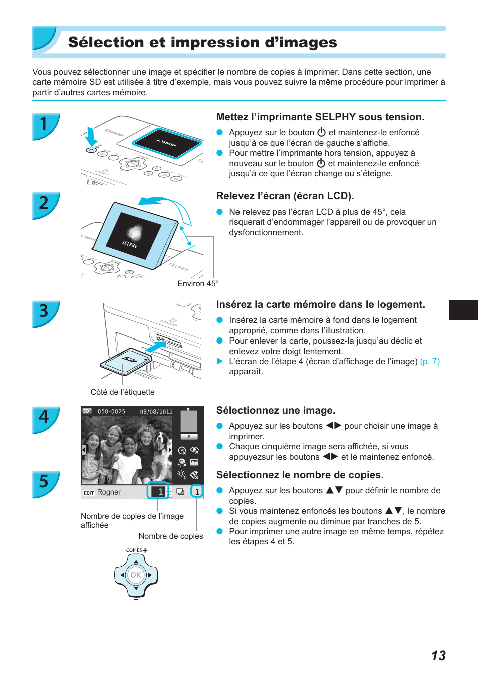 Sélection et impression d’images | Canon SELPHY CP900 User Manual | Page 238 / 514