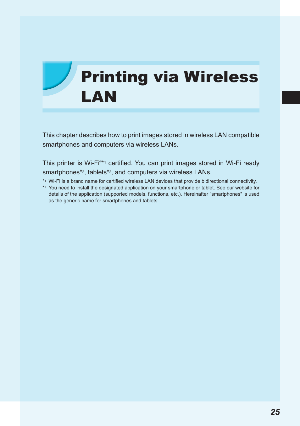 Printing via wireless lan | Canon SELPHY CP900 User Manual | Page 26 / 514