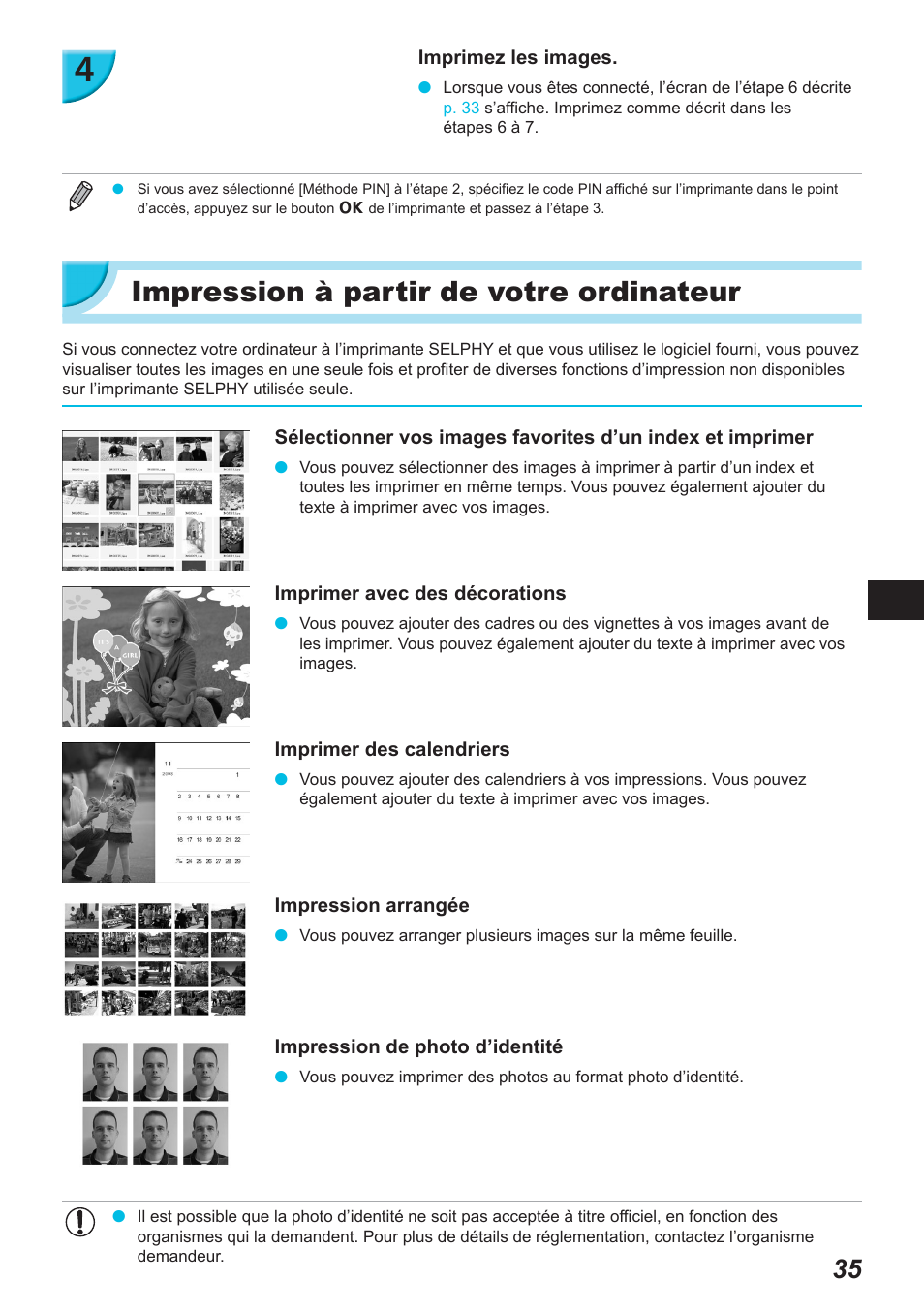 Impression à partir de votre ordinateur | Canon SELPHY CP900 User Manual | Page 260 / 514