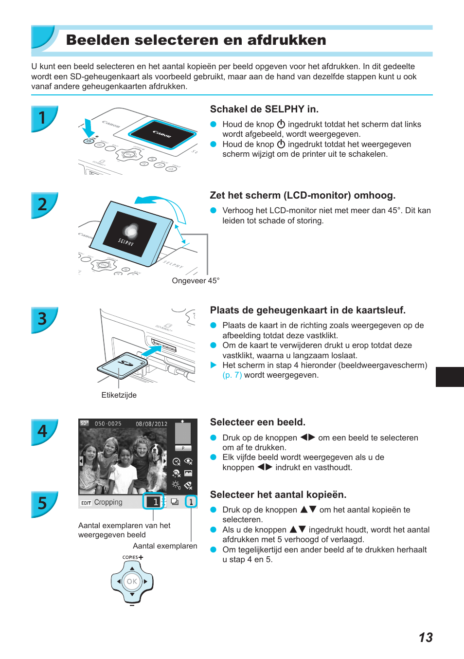 Beelden selecteren en afdrukken | Canon SELPHY CP900 User Manual | Page 350 / 514