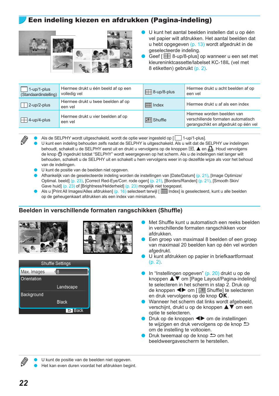 Een indeling kiezen en afdrukken (pagina-indeling) | Canon SELPHY CP900 User Manual | Page 359 / 514