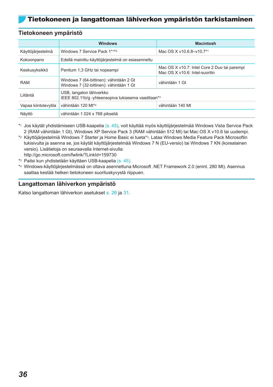 Tietokoneen ympäristö, Langattoman lähiverkon ympäristö | Canon SELPHY CP900 User Manual | Page 429 / 514