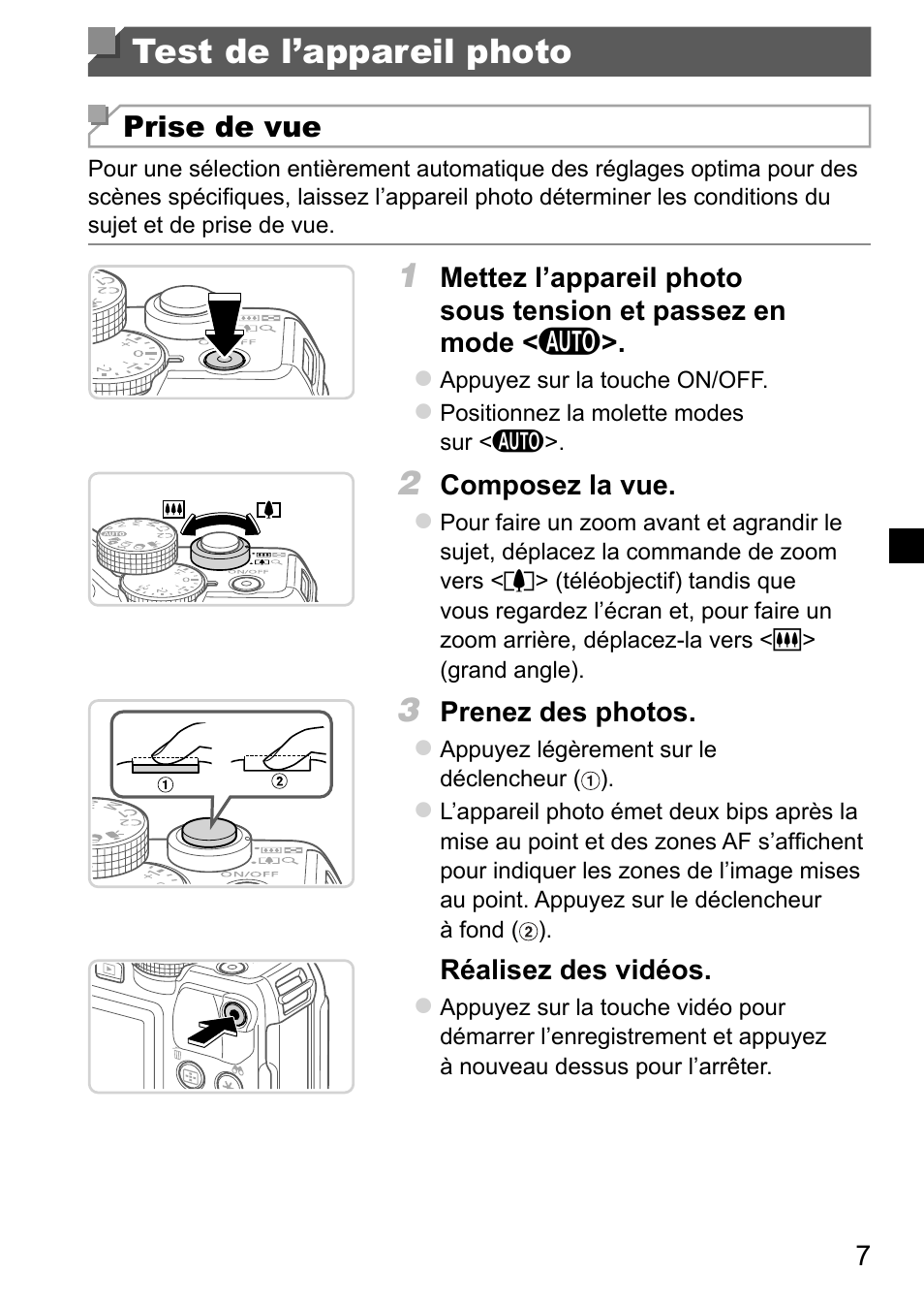 Test de l’appareil photo | Canon PowerShot G15 User Manual | Page 23 / 146