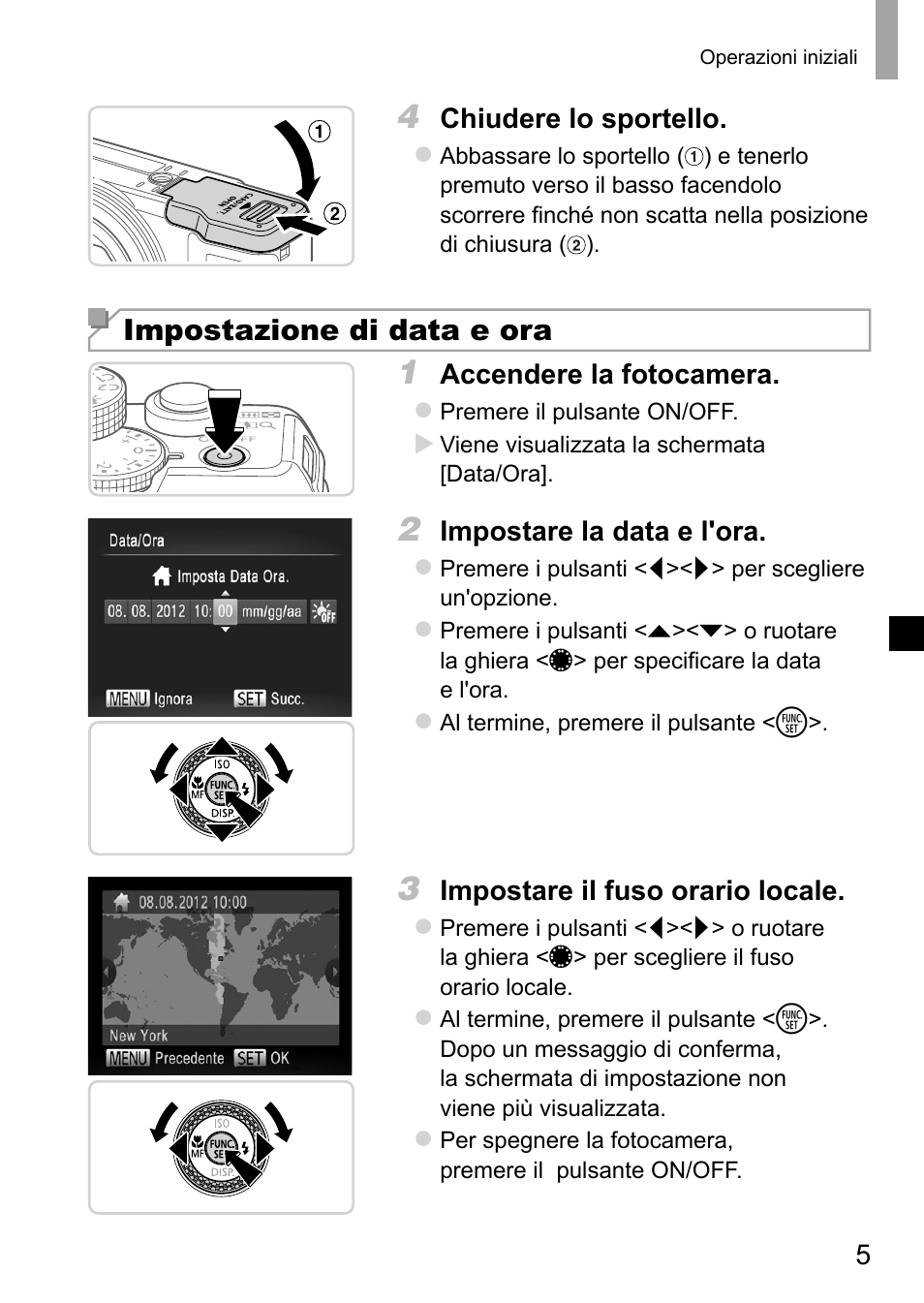 Impostazione di data e ora | Canon PowerShot G15 User Manual | Page 37 / 146